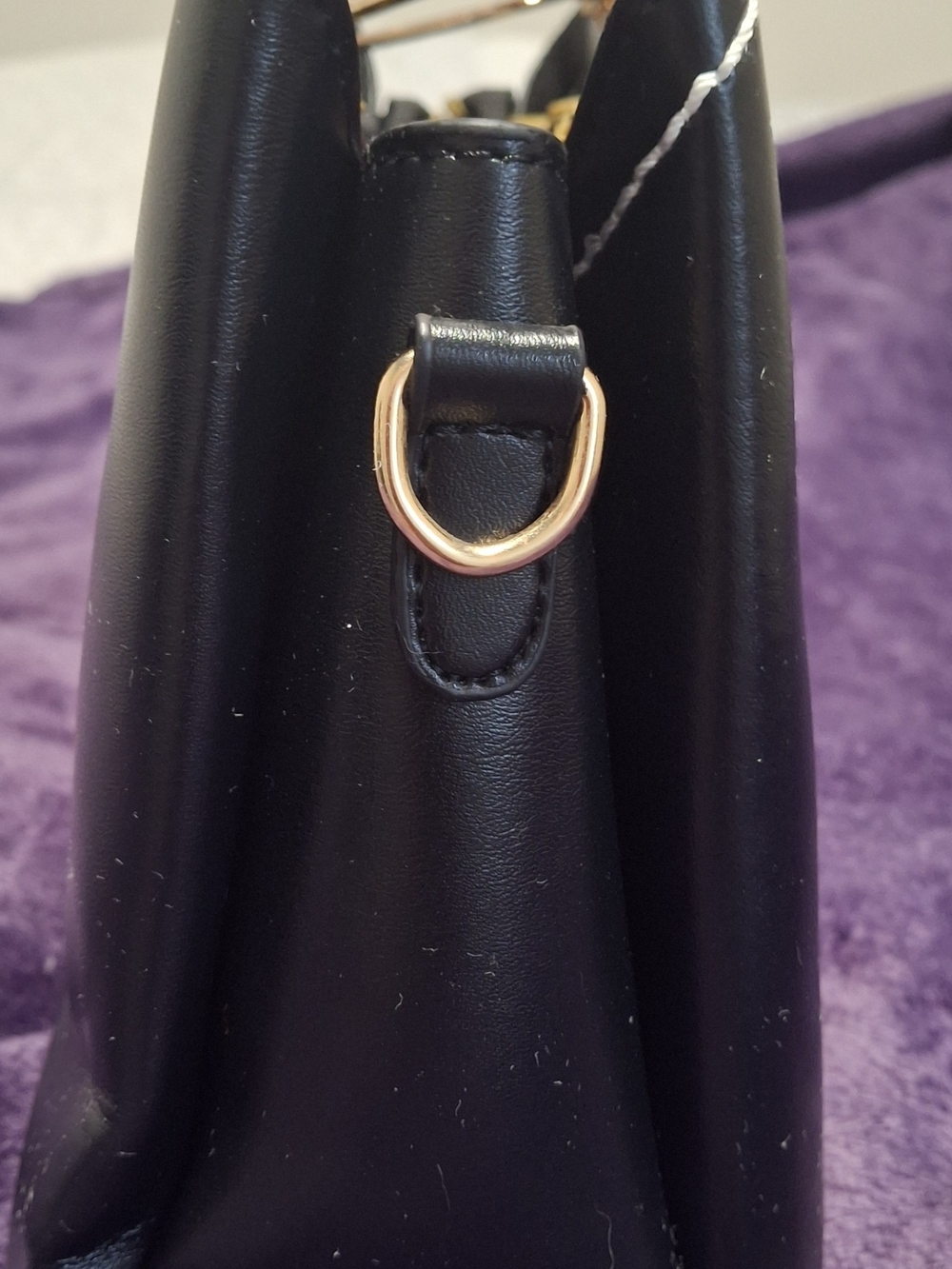 Black Women’s Bag with Stitch Character and Charm - Picture 2 of 9